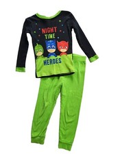 PJ Masks Niño Pequeño Niño Manga Larga Camisa y Pantalones Pijama Talla 5T Noche Héroe