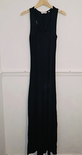 New Look Womens Dress Black Size UK 8 Maxi Vintage Y2K 90s Minimalist Indie