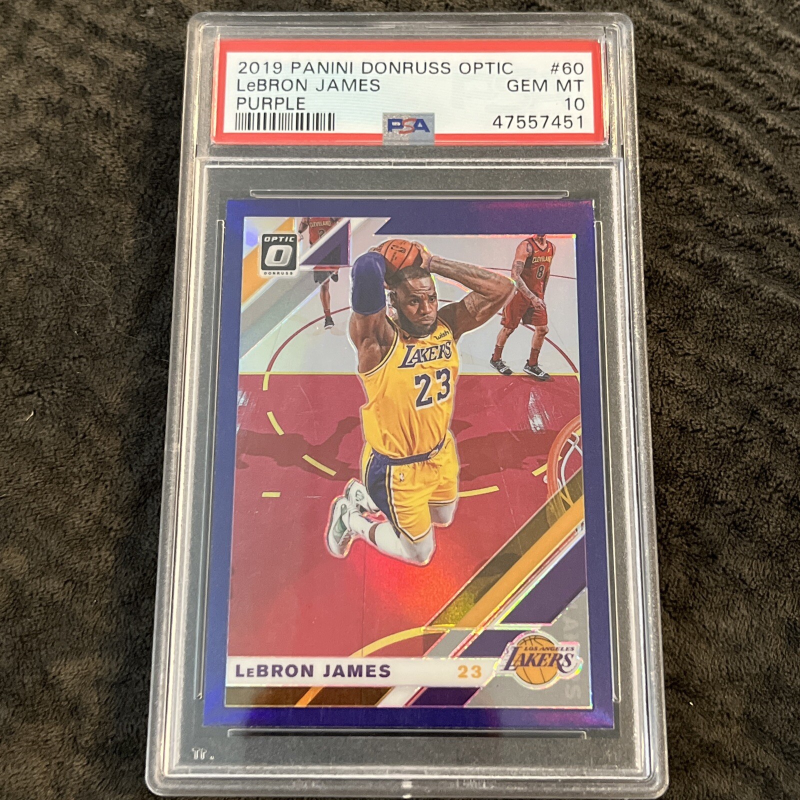 2019-20 Panini Donruss Optic LeBron James Purple #60 PSA 10