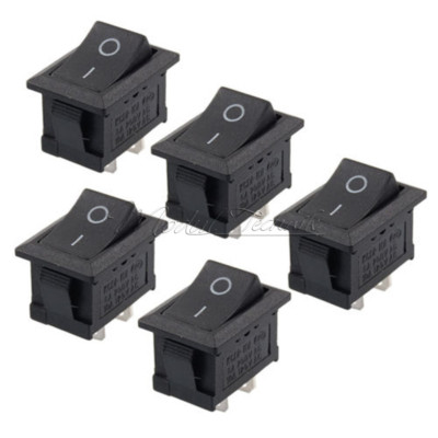 5PCS Car Truck Boat Round Rocker 2 Pin ON OFF Toggle SPST Switch 6A New