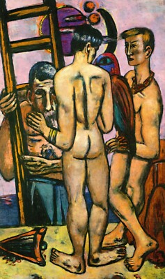 Max Beckmann - The Argonauts (Mittelteil), 1950, 60x40cm, Druck Leinwand/Keilrah