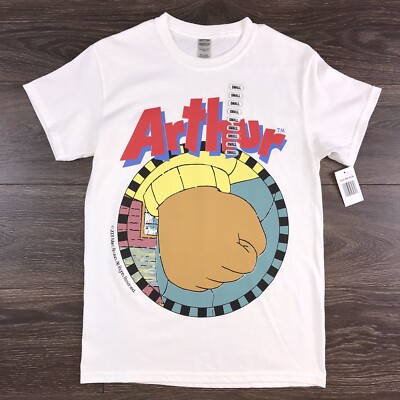ARTHUR PBS KIDS CARTOON SHOW 2001 VINTAGE WHITE T-Shirt SIZE SMALL