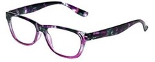 Calabria 773 51mm Classic Designer Reading Glasses in Crystal Marble Purple 5.00