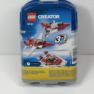 Lego Creator 6741 Set 3 In 1 Mini Jet, Spaceship, Speedboat 63pcs