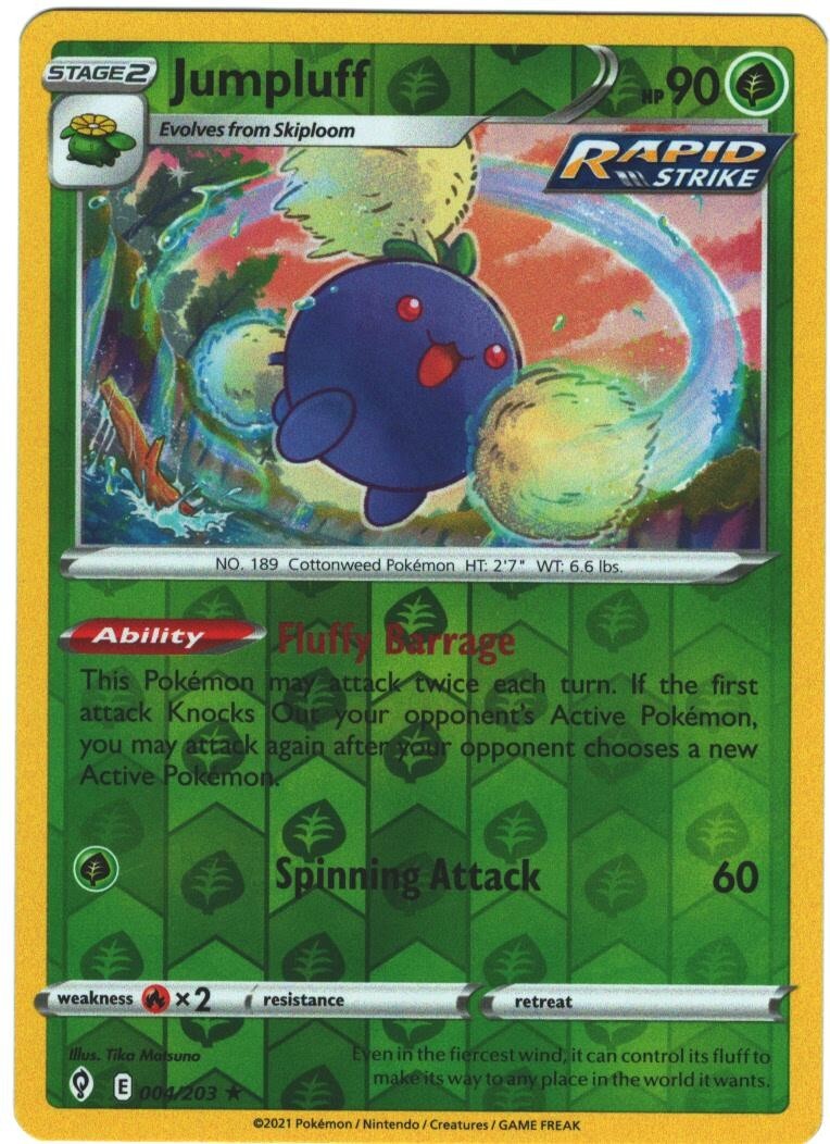 Jumpluff 4/203 Evolving Skies Reverse Holo Rare Pokemon Card Pokémon TCG 004