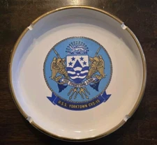 Vintage Ceramic U.S.S. Yorktown CVS-10 THE FIGHTING LADY ASHTRAY (FJ)