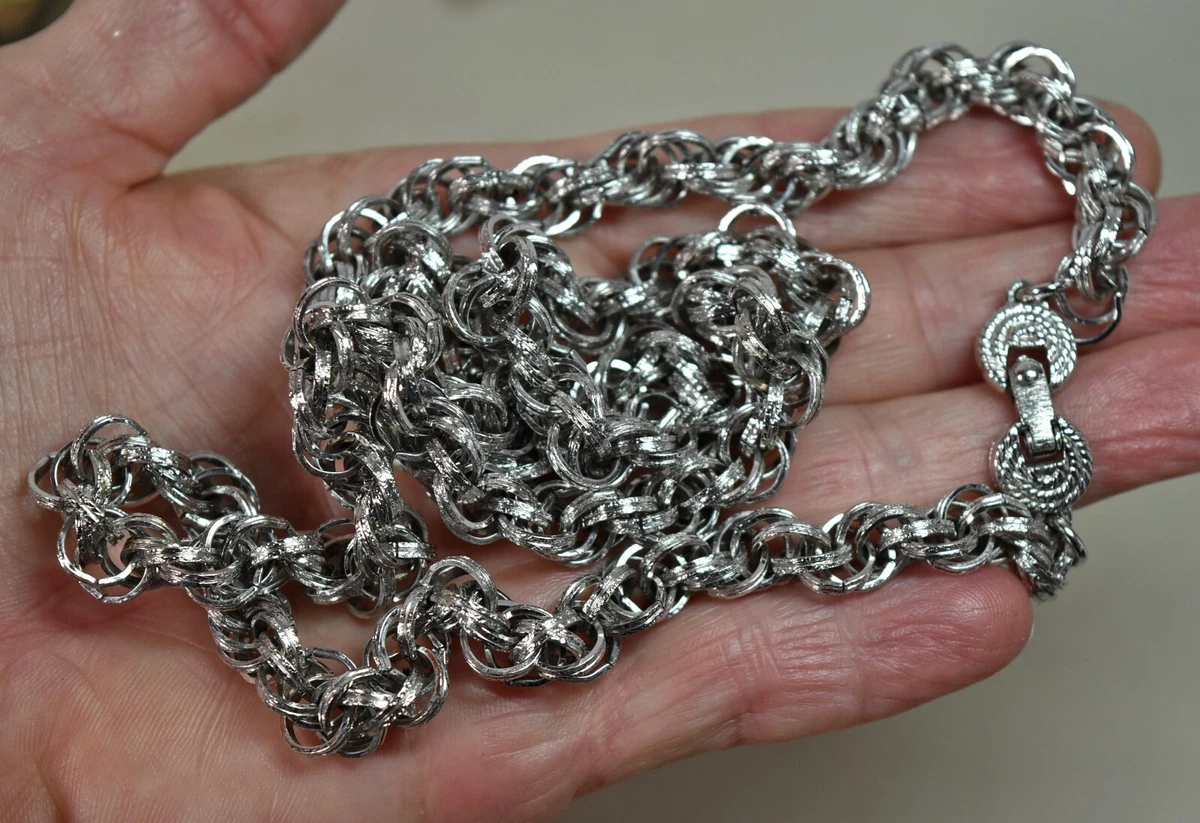 Monet silver chain necklace deals