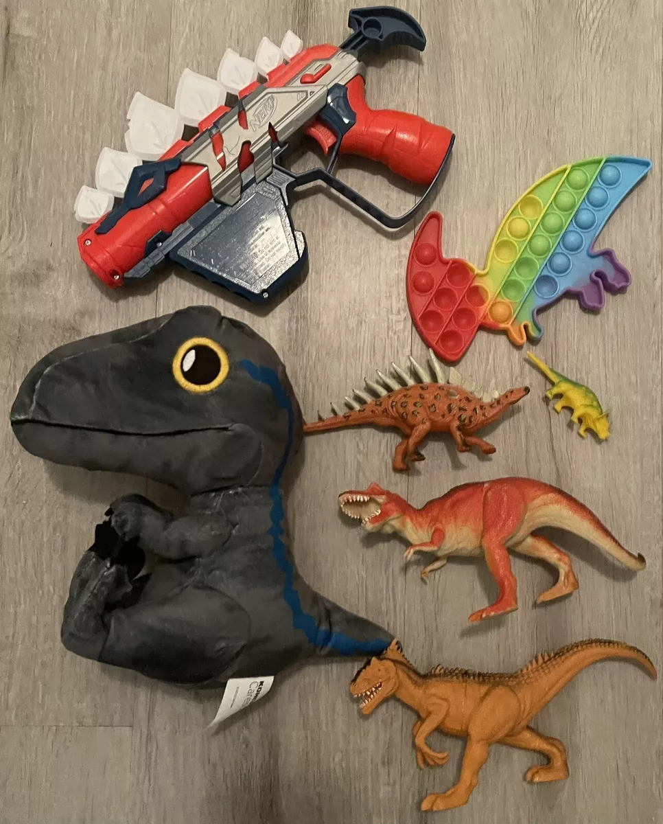 Nerf Dinosaur (No Bullets) & Jurassic Park Plush & Dinos Lot