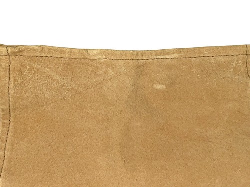 Vintage 90s Suede 100% Leather Tan/Fawn Skirt size - Picture 9 of 16