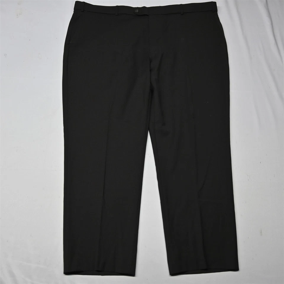 Lote 2 Pantalones de Vestir Ballin 46x30 Negro Azul Marino M55499051 Gabardina Super 120s Foto 2 de 4