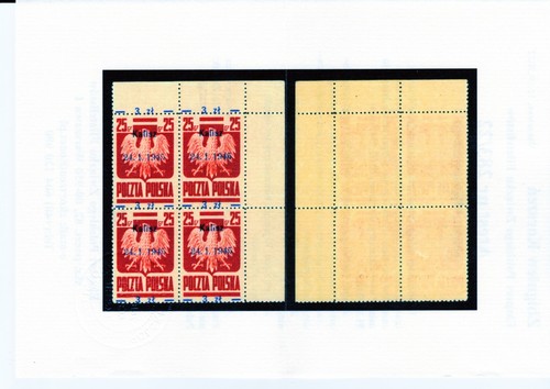 Stamps, Poland: Goznak. Block of 4 x Fi 356-MK3. Numerous errors - Picture 3 of 3