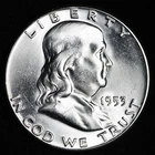 GEM BU UNCIRCULATED UNC MS 1953 SILVER FRANKLIN HALF DOLLAR BRILLIANT LUSTER