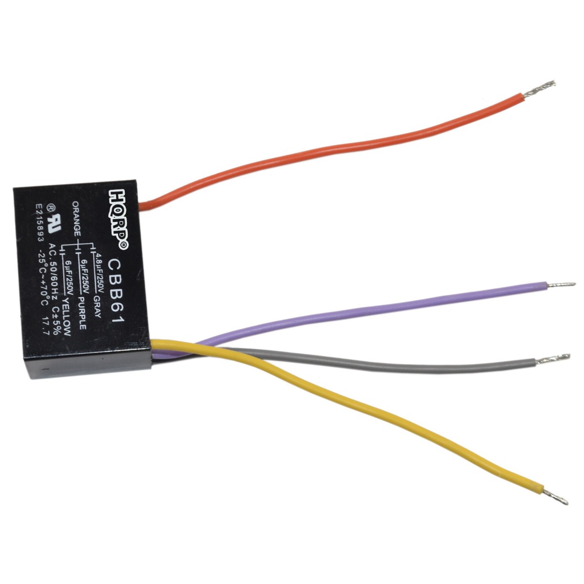 HQRP 4.8uf+6uf+6uf 4-wire Ceiling Fan Capacitor HQRP Ceiling Fan Capacitor  4.8uf+6uf+6uf 4-Wire - Compatible With Hampton Bay Fans UL Listed Fan Motor  Capacitor, image size:1200x1200