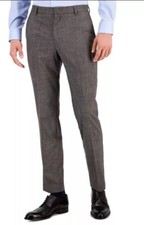 New Mens Tommy Hilfiger Modern Fit Stretch Performance Brown Dress Pants 34 x 34