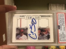 2001 Upper Deck Curt Schilling auto Then & Now Jersey PSA 10 Gem Mint sp Pop 1