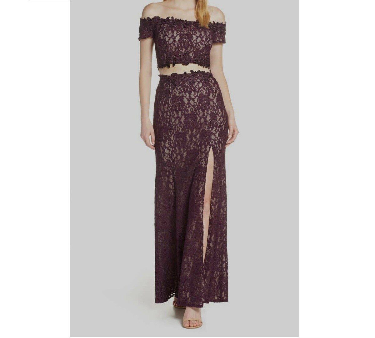 chinese dress ladies Alex Evenings Womens Lace Glitter Evening Dress Navy 10
