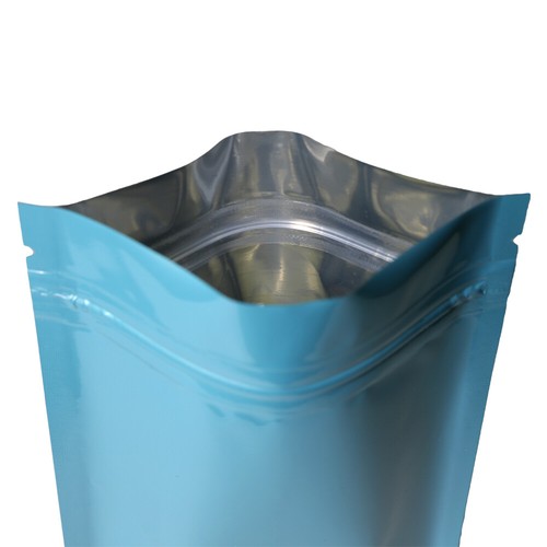 100 Double-Sided Glossy Colored Flat Zipper Seal Lock Food Packaging Zip Bags - Picture 7 of 15
