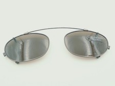 Vintage Calvin Klein 517C Bronze Metal Oval Clips Clip On Sunglasses Eyeglasses