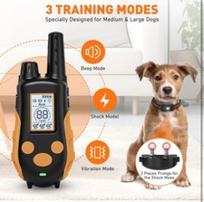 Dog Shock Collar with Remote Control 3300 FT Range, Dog Training Collar 3 Tra...