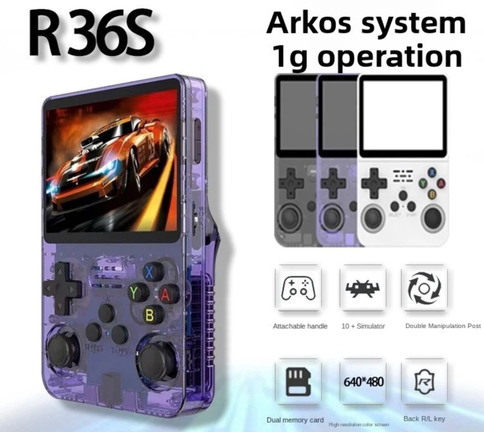 R36S Retro Handheld Game Console Emulator