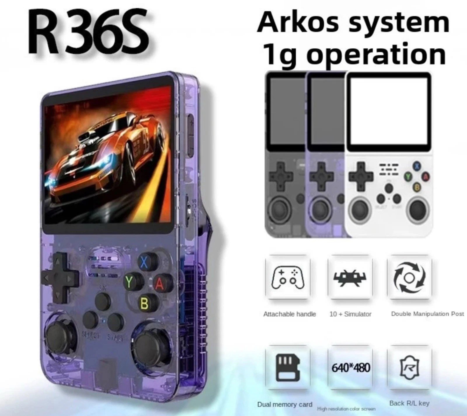 R36S Retro Handheld Game Console 10000+ Games Emulator Portable Gaming