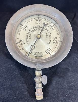 #ad Vintage 1878 1897 Brass Pressure Gauge San Francisco Ashcroft Manufacturing Co. $499.00