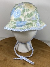 Cotton Flowers Sun Hat Baby Girl Size 12M-18M