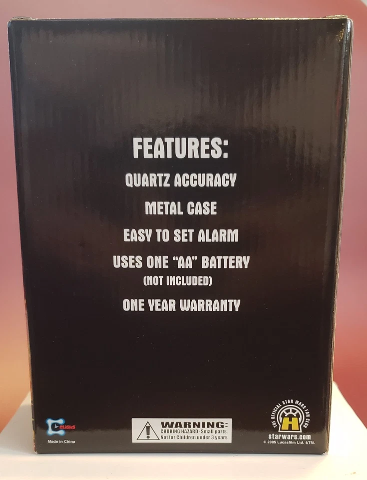 Reloj despertador retro Star Wars * Yoda * La venganza de los Sith * Estuche de metal *NUEVO EN CAJA Foto 4 de 4