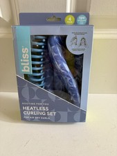 bliss Heatless Curling Set Cruelty-Free Vegan Blue for All Hair Types