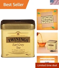 Earl Grey Loose Black Tea Tins - 7.05 Oz, Pack of 6, Citrus & Bergamot Infusion