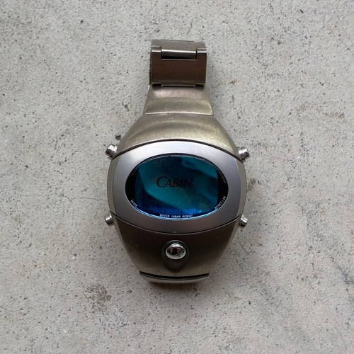 Seiko Alba Spoon Cabine Acier Inoxydable Titane Métal Quartz Montre Hommes Auth - Photo 1 sur 9