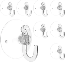 20Pcs Clear Suction Cup Hooks 30mm/1.2" Plastic Sucker Pads Transparent Suckers 