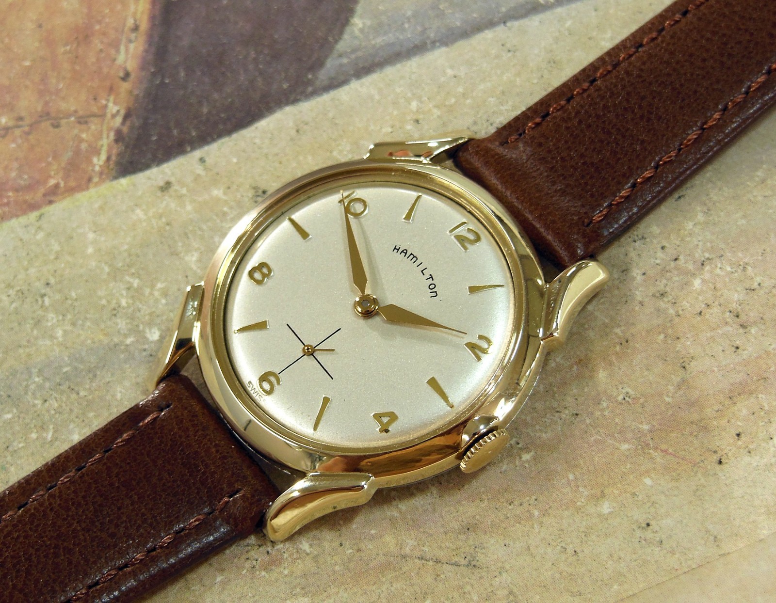 1960's Vintage HAMILTON Manual Wind , Stunning Dial, Serviced with warranty image 4