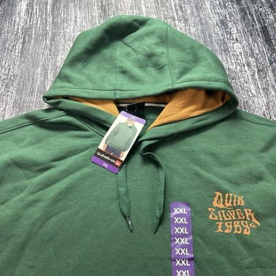 Quicksilver Men's Size XXL 2XL Green Long Sleeve Graphic Hoodie New NWT