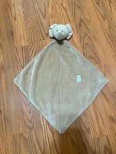 Carters Precious Firsts Plush Elephant Lovey Security Blanket Rattle Brown