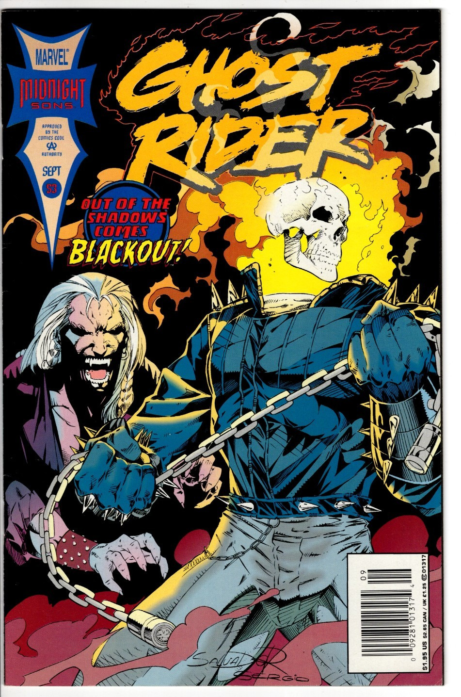 GHOST RIDER #53 (1994): Newsstand: VF