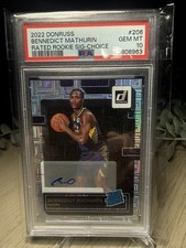 2022 Donruss Bennedict Mathurin CHOICE SIGNATURES RATED ROOKIE PSA 10 #206
