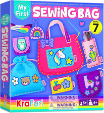 My First Sewing Bag Kit Arts  Crafts for Beginner Kids, 6 Easy DIY Sewing Handb