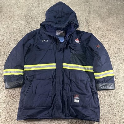 Actionwest FR Jacket Mens Large Blue Hooded Arctic Survival Parka Canada