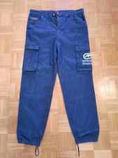 Ecko Unltd. Baggy Jeans Cargo Hose W36/L32, Farbe blau / raw blue, Skater #TOP#