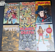 Mixed Lot Of 6 Indy Comics D&D, TMNT #150, Tom Mix #1, Planet Death #0, Savage