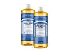 Dr. Bronner's Pure-Castile Liquid Soap - Peppermint (2 x 32 oz bottle)