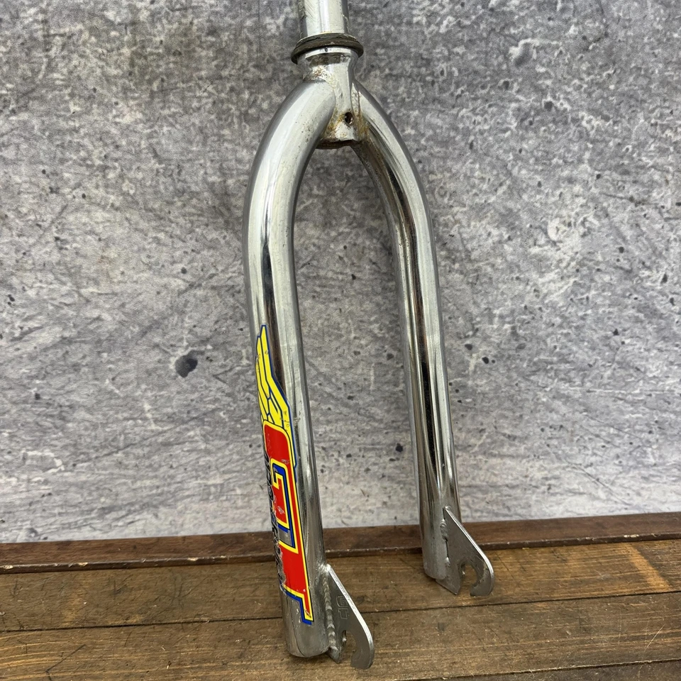 Vintage GT BMX 4130 Chromoly Fork 1 1/8 Inch Threaded Chrome Race Bike 1990s - Image 2 of 4