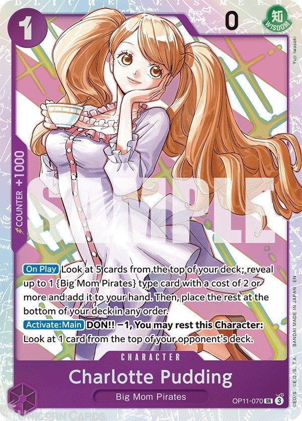 OP11-070 Charlotte Pudding : Super Rare English One Piece TCG Card : OP11: A Fis