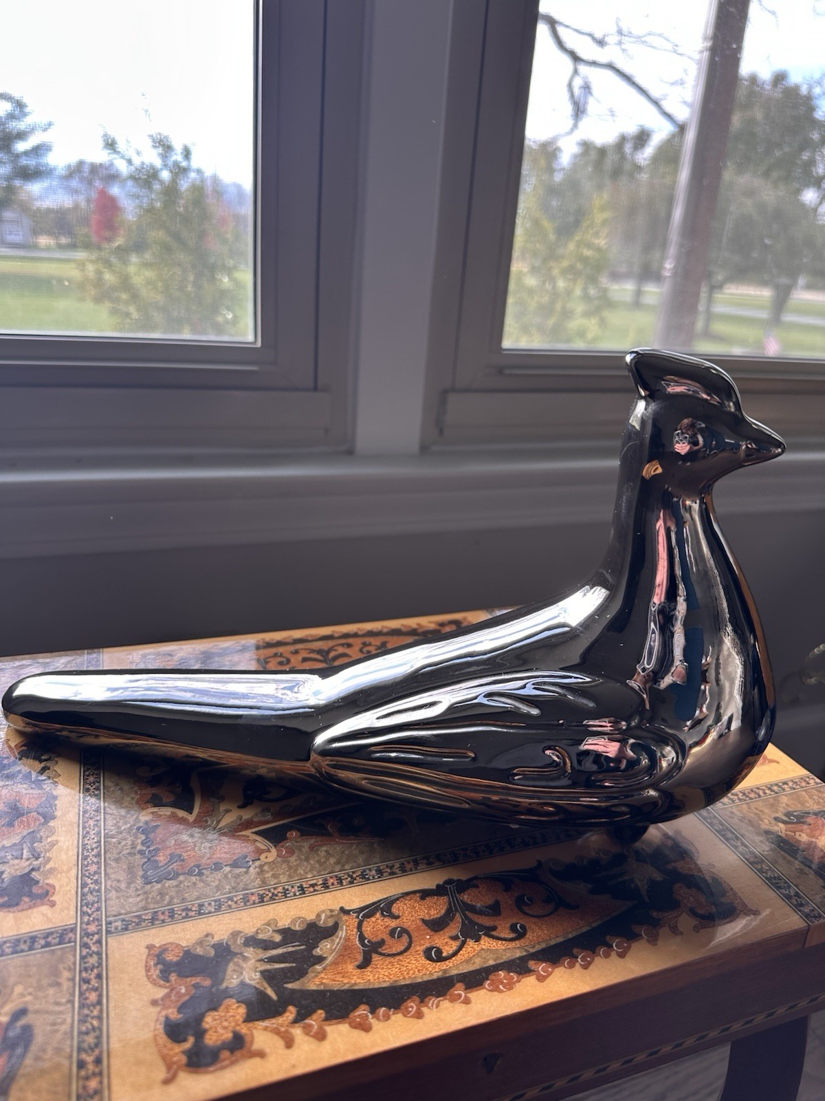 Vintage Jaru California Pheasant Bird Chrome Finish Mid Century Modern