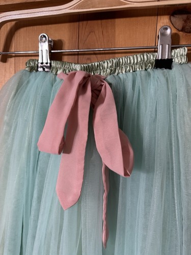 Teens/Girls Fairy God Mother Sea Foam Green TULLE TUTU SKIRT WAIST 20-24 M 7/8? - Picture 2 of 24