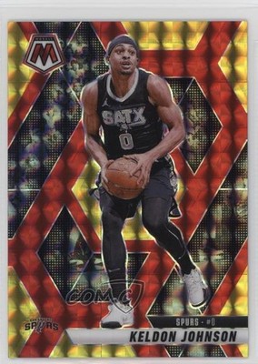 2024 Panini Mosaic Choice Fusion Red & Yellow Prizm 41/75 Keldon Johnson #9 1d0h