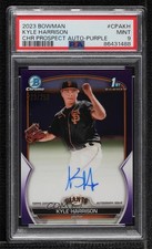 2023 Bowman Chrome Prospect Purple Refractor Kyle Harrison PSA 9 MINT Auto 0u17