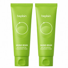 BEPLAIN Mung Bean pH Balanced Cleansing Foam 80ml x2 Gentle Korean Face Wash New