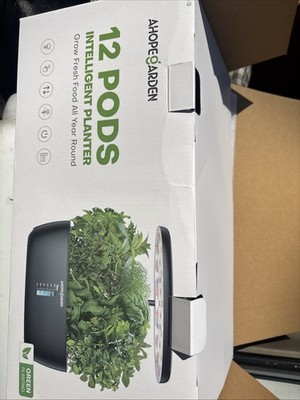 AHOPEGARDEN 12 Pods Hydroponic Planter Indoor Automatic Watering LED Grow Light